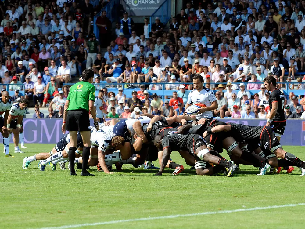 Rugby game: Agen versus Toulouse during the 2nd day of championship